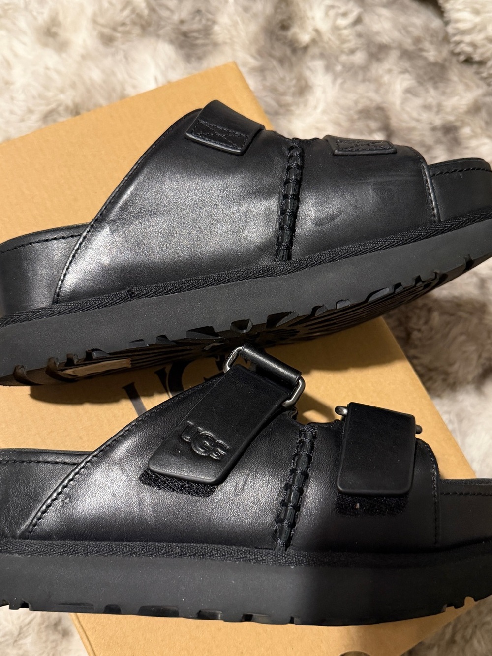 UGG Women’s Leather Slide Sandals